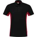 Tricorp poloshirt - 202002 bi-color - Zwart / Rood - Maat M