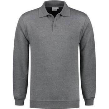 Santino Robin Polo Sweater lange mouw - Donkergrijs - XL