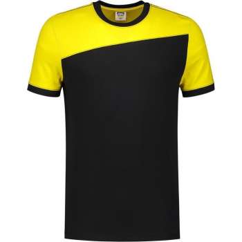 Tricorp T-shirt Bicolor Naden 102006 Zwart / Geel - Maat XL