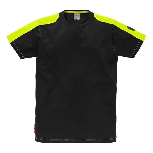 Fristads t-shirt 111261 stretch zwart/fluorgeel Fristads t-shirt 111261 stretch zwart/fluorgeel