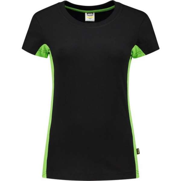 Tricorp t-shirt bi-color Dames - 102003 - zwart / lime - maat XXL Tricorp t-shirt bi-color Dames - 102003 - zwart / lime - maat XXL