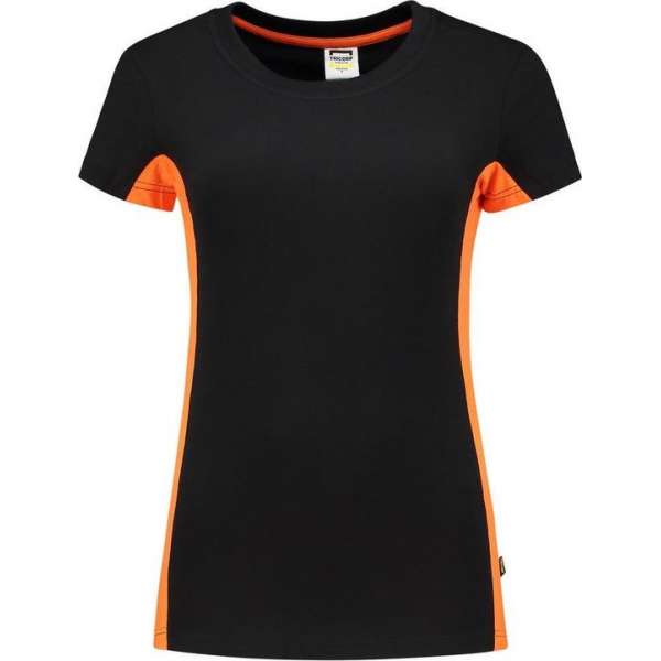 Tricorp T-shirt Bi-color Dames - 102003 - zwart / oranje - maat M