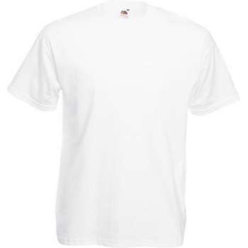 5 witte Fruit of the Loom t-shirts maat 3XL