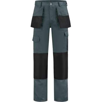 Yoworkwear Werkbroek Oxford polyester/katoen grijs/zwart maat 62