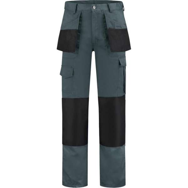 Yoworkwear Werkbroek Oxford polyester/katoen grijs/zwart maat 62