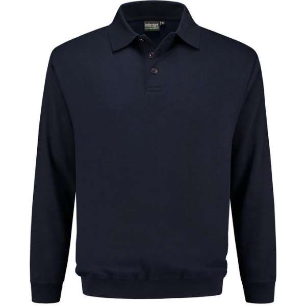 Indushirt polosweater biologisch katoen marine XL Indushirt polosweater biologisch katoen marine XL
