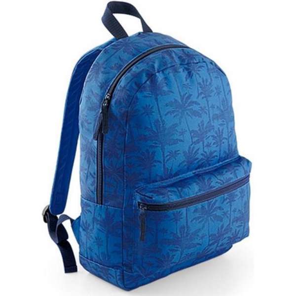 Bagbase Graphic backpack. Kleur Indigo Palm