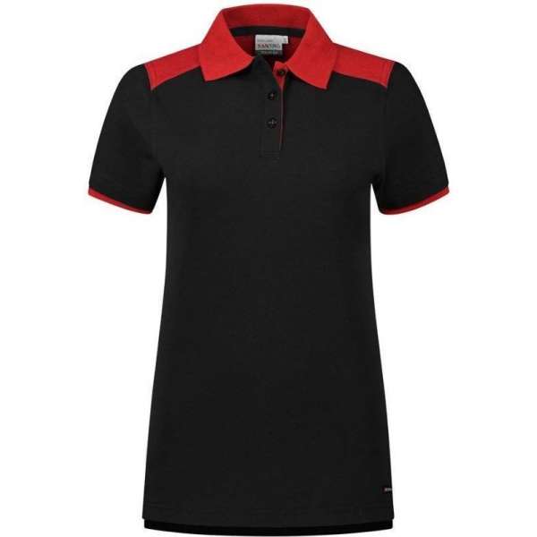 Santino Tivoli 2color Dames Polo-shirt (210g/m2) - Zwart | Rood - XXL Santino Tivoli 2color Dames Polo-shirt (210g/m2) - Zwart | Rood - XXL