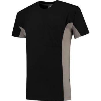 Tricorp T-shirt Bicolor Borstzak 102002 Zwart / Grijs - Maat S