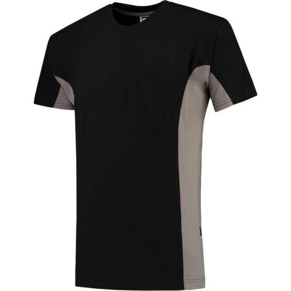 Tricorp T-shirt Bicolor Borstzak 102002 Zwart / Grijs - Maat S Tricorp T-shirt Bicolor Borstzak 102002 Zwart / Grijs - Maat S