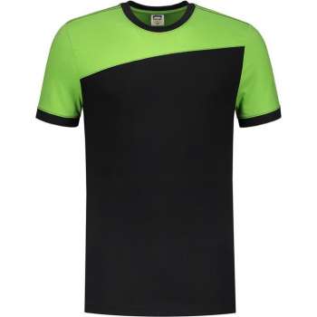 Tricorp T-shirt Bicolor Naden 102006 Zwart / Lime - Maat XXL