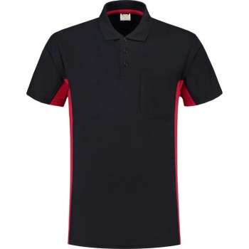 Tricorp Poloshirt Bi-Color - Workwear - 202002 - Navy-Rood - maat 3XL
