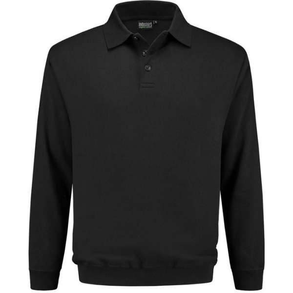 Indushirt polosweater biologisch katoen antraciet 3XL Indushirt polosweater biologisch katoen antraciet 3XL