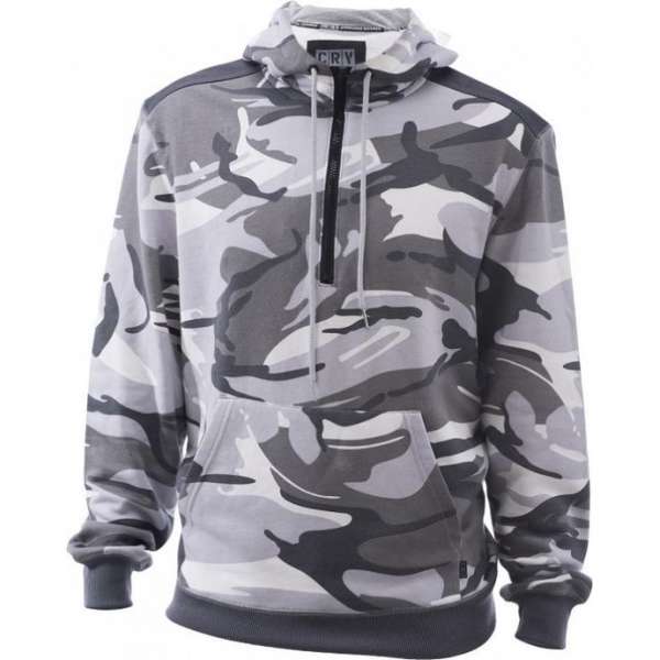 Camouflage hoodie/sweater wit maat L Camouflage hoodie/sweater wit maat L