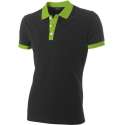 Tricorp Poloshirt bi-color fitted - Casual - 201002 - Zwart-Limoengroen - maat XS