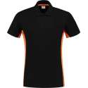 Tricorp poloshirt - 202002 bi-color - Zwart / Oranje - Maat 7XL