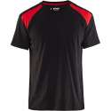 Blåkläder 3379-1042 T-shirt Bi-Colour Zwart/Rood maat XXL