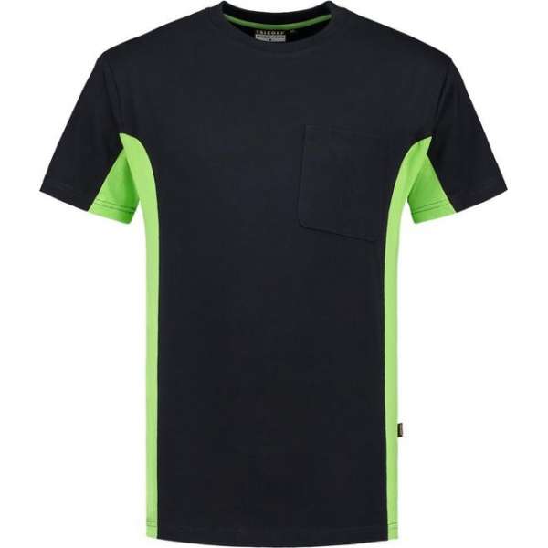 Tricorp T-shirt Bi-Color - Workwear - 102002 - Navy-Limoengroen - maat S Tricorp T-shirt Bi-Color - Workwear - 102002 - Navy-Limoengroen - maat S
