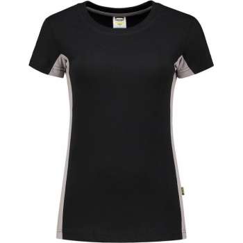 Tricorp bi-color t-shirt dames - 101001 - maat 3XL - 102003 - zwart/grijs