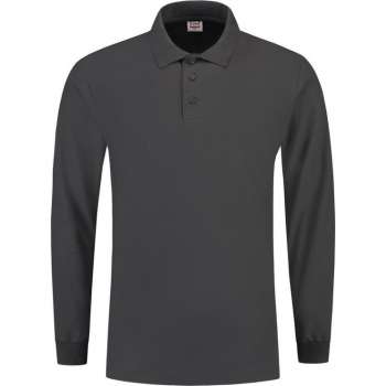 Tricorp Poloshirt lange mouw - Casual - 201009 - Donkergrijs - maat 3XL