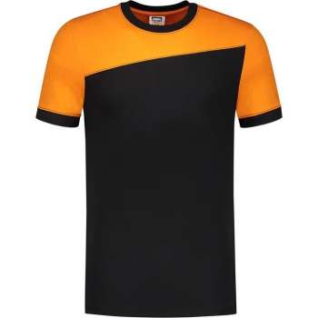 Tricorp T-shirt Bicolor Naden 102006 Zwart / Oranje  - Maat L