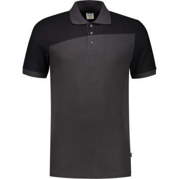 Tricorp Poloshirt Bicolor Naden 202006 Donkergrijs / Zwart - Maat XL
