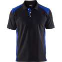 Blåkläder 3324-1050 Piqué Polo Zwart/Korenlblauw maat XL