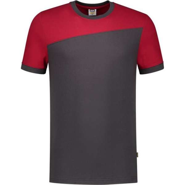Tricorp T-shirt Bicolor Naden 102006 Donkergrijs / Rood - Maat 5XL Tricorp T-shirt Bicolor Naden 102006 Donkergrijs / Rood - Maat 5XL