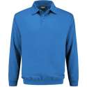 Indushirt polosweater biologisch katoen korenblauw L