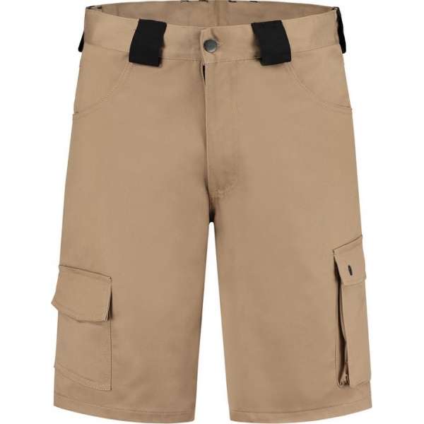 EM Workwear Bermuda katoen/polyester kaki maat 46 EM Workwear Bermuda katoen/polyester kaki maat 46