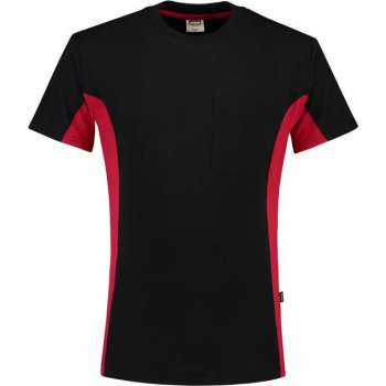 Tricorp bi-color t-shirt - Workwear - 102002 - zwart-rood - maat  XL