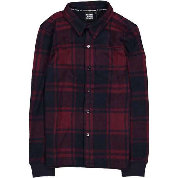 Crush denim stevig zacht rood geruit flannel jongens overhemd - Maat 140 Crush denim stevig zacht rood geruit flannel jongens overhemd - Maat 140