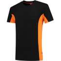 Tricorp bi-color t-shirt - Workwear - 102002 - zwart-oranje - maat  L