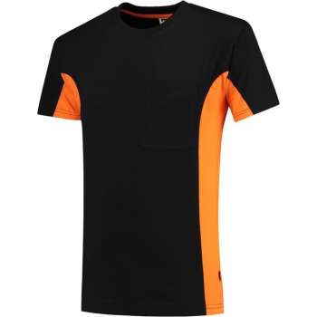 Tricorp bi-color t-shirt - Workwear - 102002 - zwart-oranje - maat  L