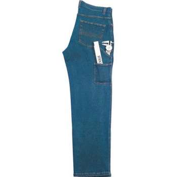 Stretch werkjeans stonewashed maat 30 (kort)