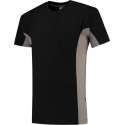 Tricorp T-shirt Bicolor Borstzak 102002 Zwart / Grijs - Maat 3XL