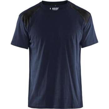 Werkshirt Blåkläder Bi-Colour Donker Marineblauw/Zwart - maat XXL