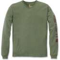 Carhartt EK231 Sleeve Logo T-Shirt - Relaxed Fit - Olivine Heather - M