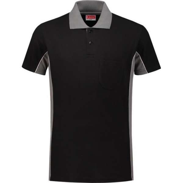 Workman Poloshirt Bi-Colour - 1406 zwart / grijs - Maat 2XL Workman Poloshirt Bi-Colour - 1406 zwart / grijs - Maat 2XL