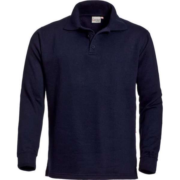Santino Rick Polo sweater lange mouwen - Zwart - XL Santino Rick Polo sweater lange mouwen - Zwart - XL