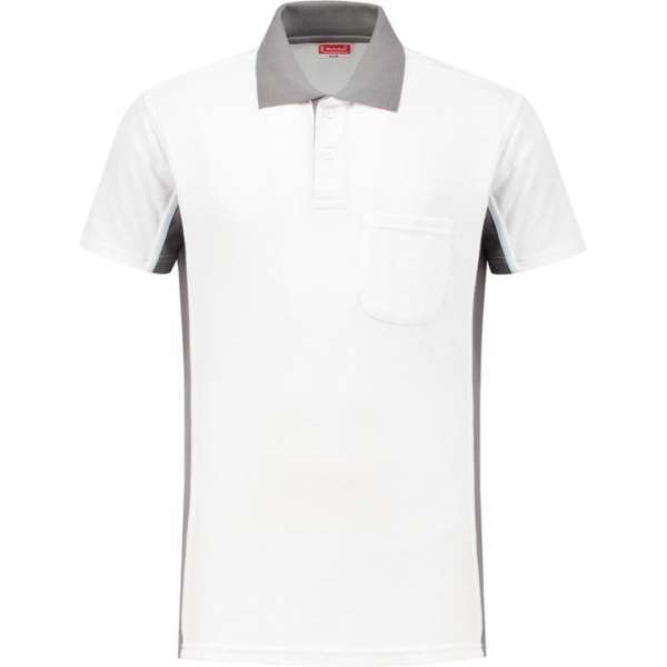 Workman Poloshirt Bi-Colour - 1408 wit / grijs - Maat 5XL Workman Poloshirt Bi-Colour - 1408 wit / grijs - Maat 5XL