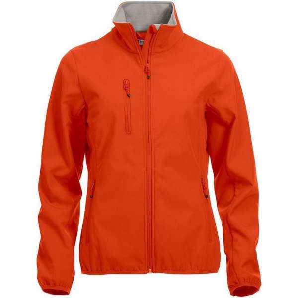 Clique Basic Softshell Jas Dames Dieporanje maat XL Clique Basic Softshell Jas Dames Dieporanje maat XL
