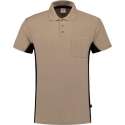 Tricorp poloshirt bi-color - Workwear - 202002 - khaki / zwart - Maat 7XL