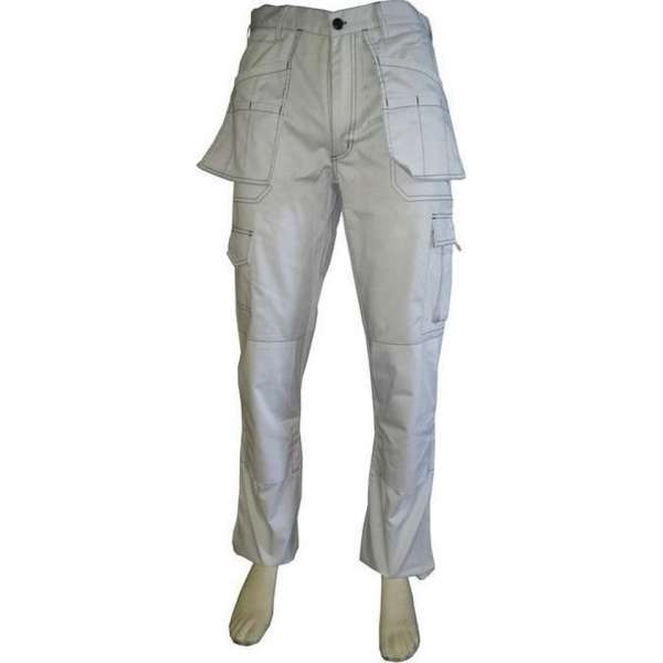 Yoworkwear Werkbroek polyester/katoen wit maat 50 Yoworkwear Werkbroek polyester/katoen wit maat 50
