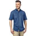 Jeans shirt Denver, halve mouw, kleur indigo, maat XL