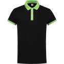 Tricorp Poloshirt bi-color fitted - Casual - 201002 - Zwart-Limoengroen - maat 3XL