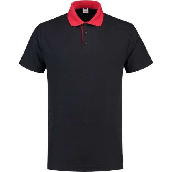 Tricorp Poloshirt contrast - Casual - 201004 - Navy-Rood - maat XL Tricorp Poloshirt contrast - Casual - 201004 - Navy-Rood - maat XL