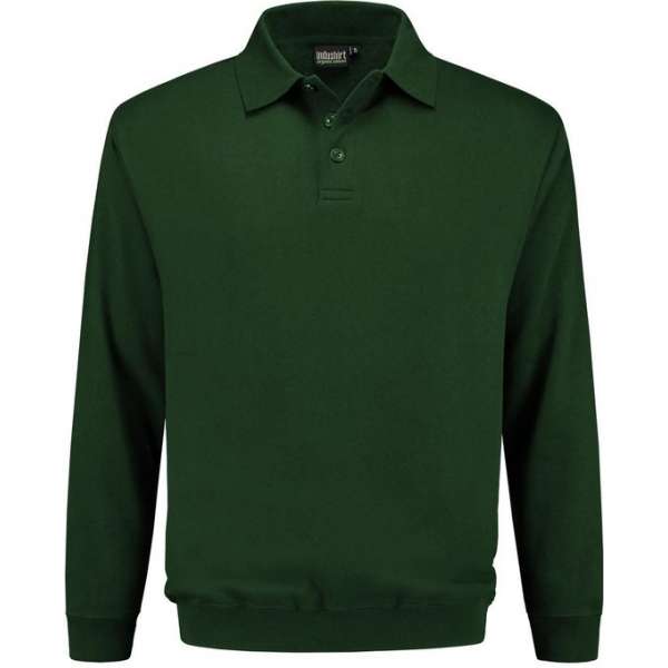Indushirt polosweater biologisch katoen groen 4XL Indushirt polosweater biologisch katoen groen 4XL