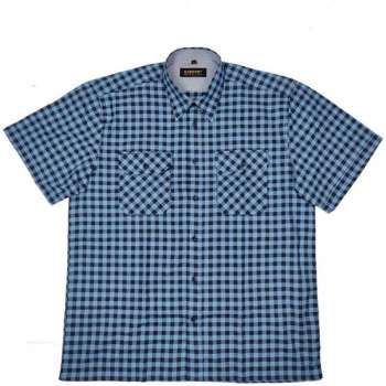 STØRVIK Werkblouse Korte Mouw Heren Blauw - Maat 3XL - FARSUND