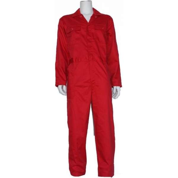 Yoworkwear Overall polyester/katoen rood maat 55 Yoworkwear Overall polyester/katoen rood maat 55